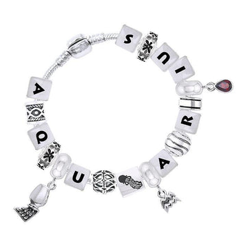 Aquarius Astrology Bead Bracelet TBL317 - Jewelry
